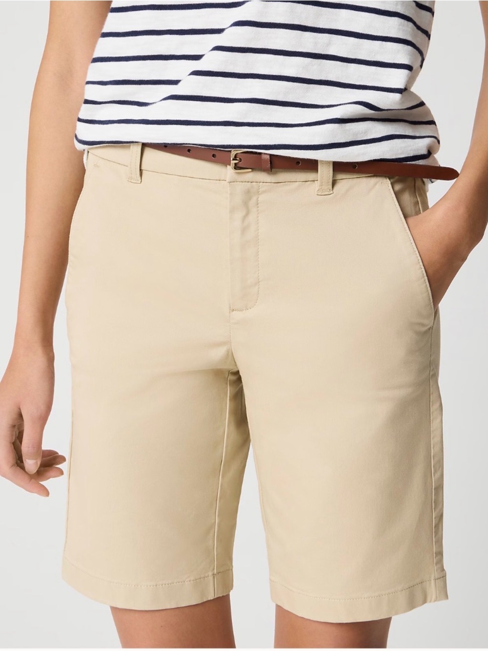 J. Crew Women’s Light Khaki 9” Frankie bermuda chino short